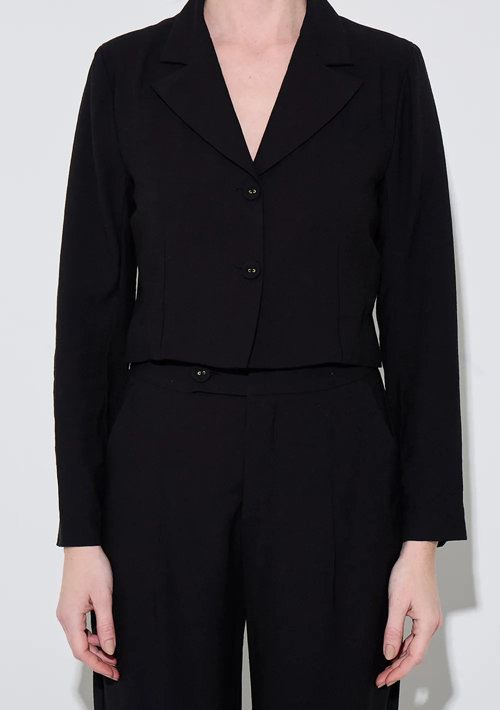 Blazer Ajustado Mangas Largas
