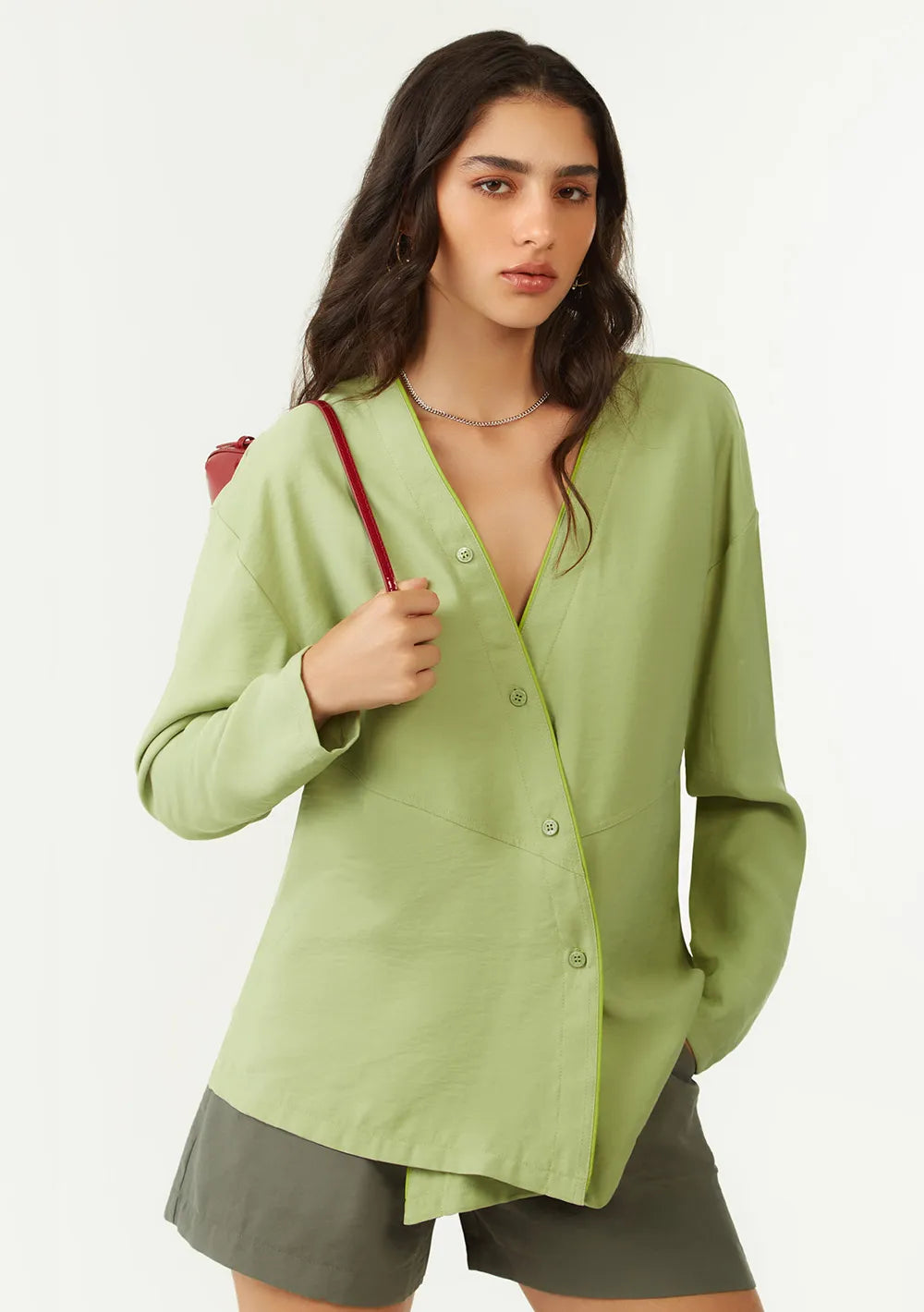 Blazer Ajustado Mangas Largas