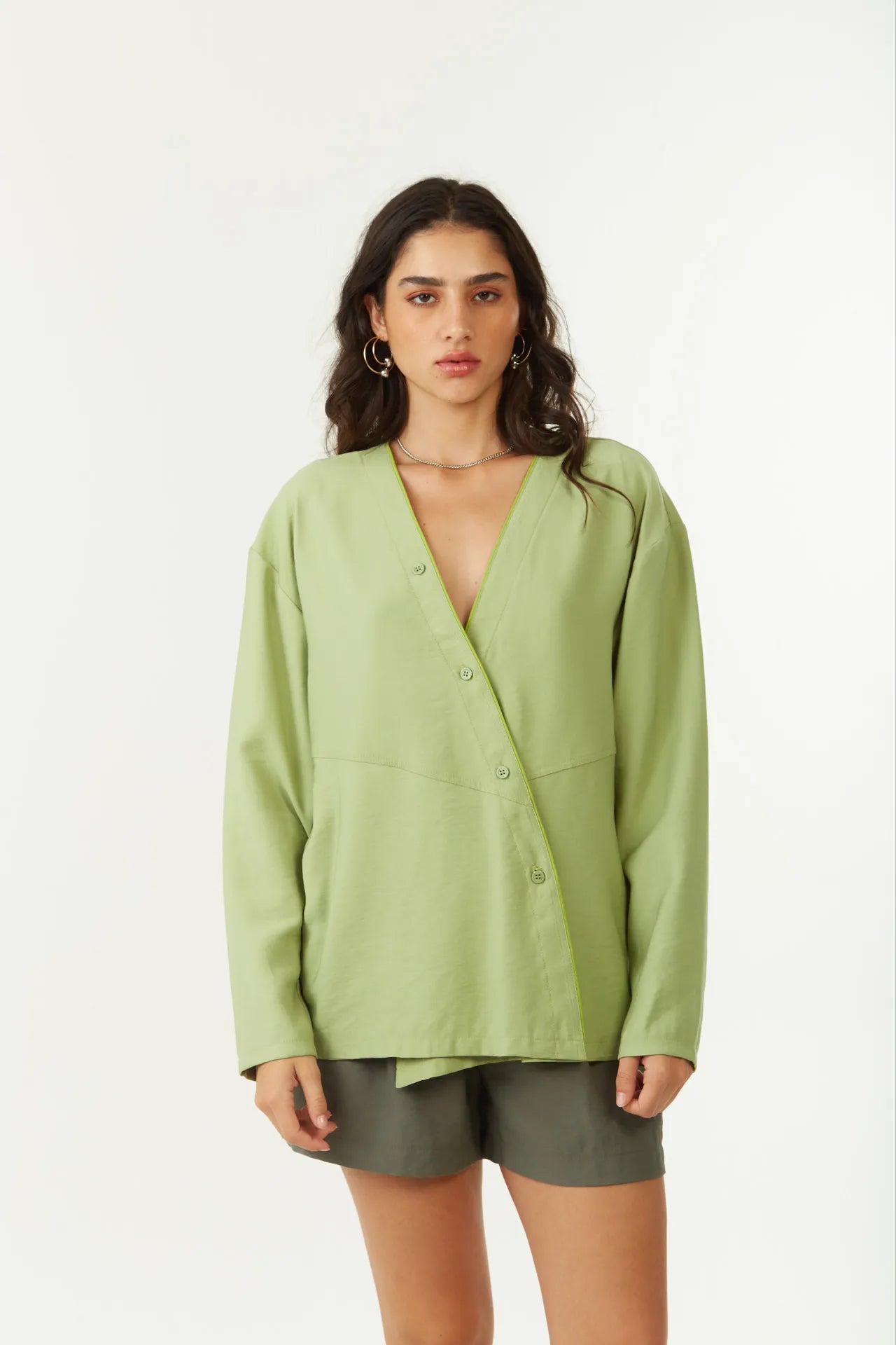 Blazer Ajustado Mangas Largas