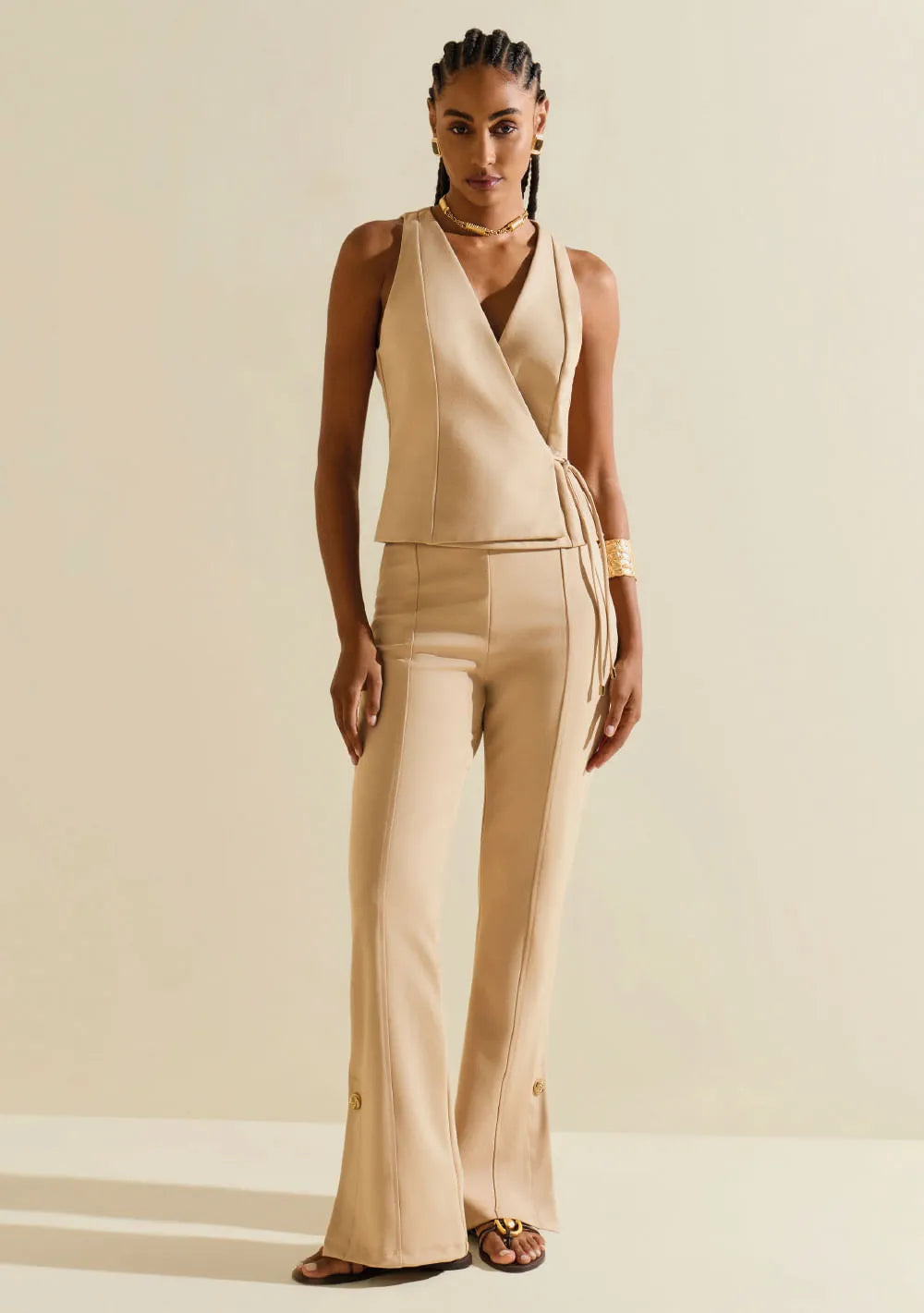 Pantalón Boot Cut Tiro Alto