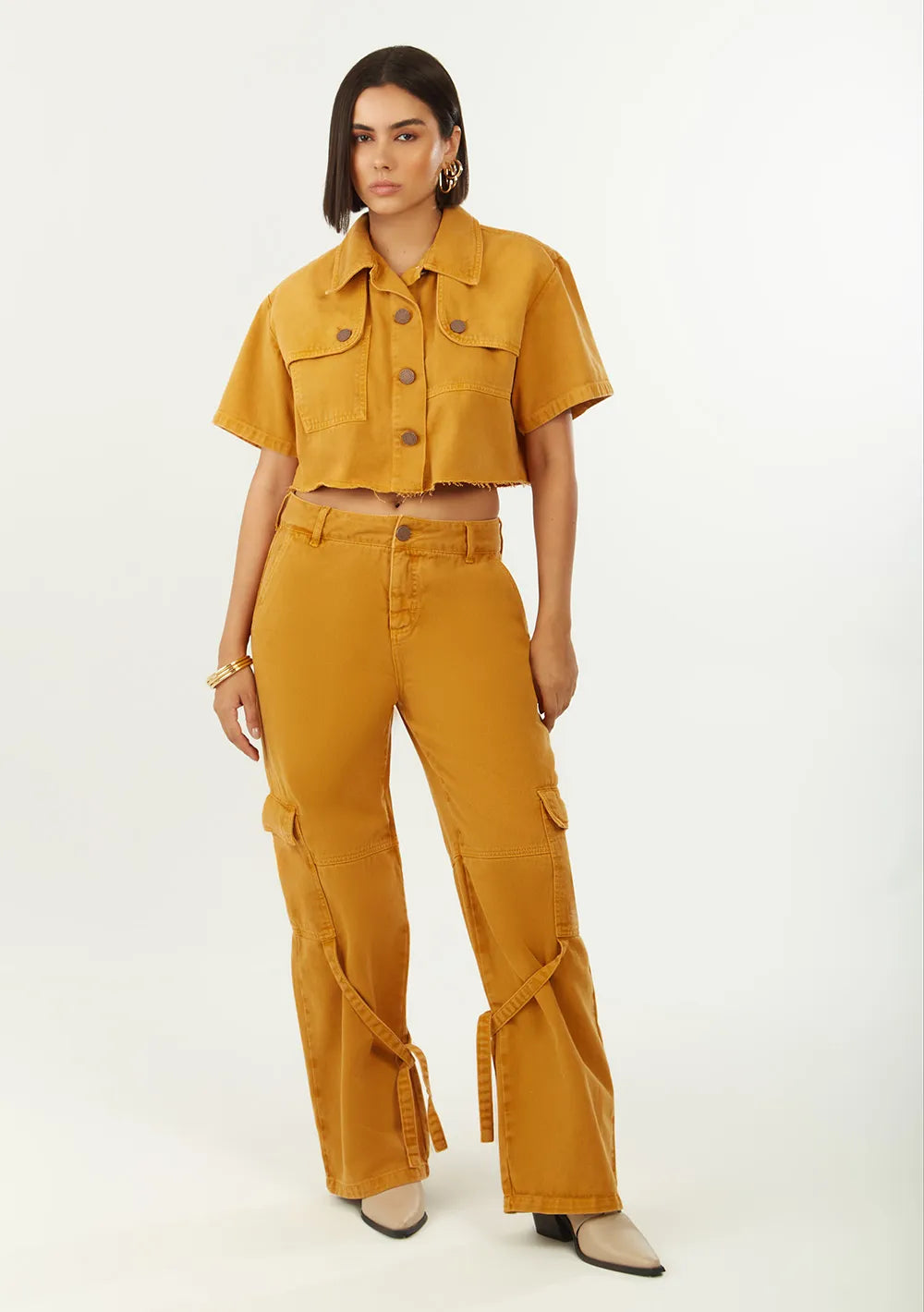 Pantalón Recto Tiro Alto