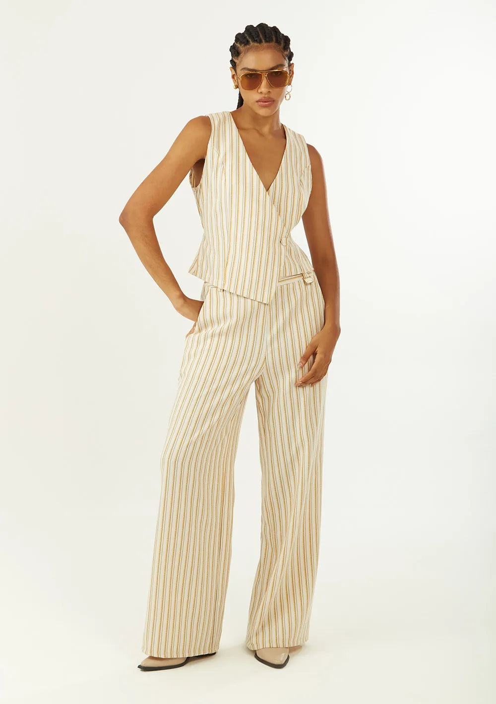 Pantalón Recto Tiro Alto