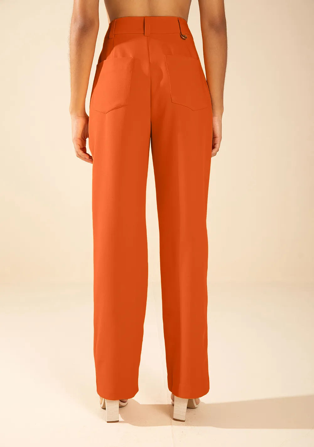 Pantalón Recto Tiro Alto