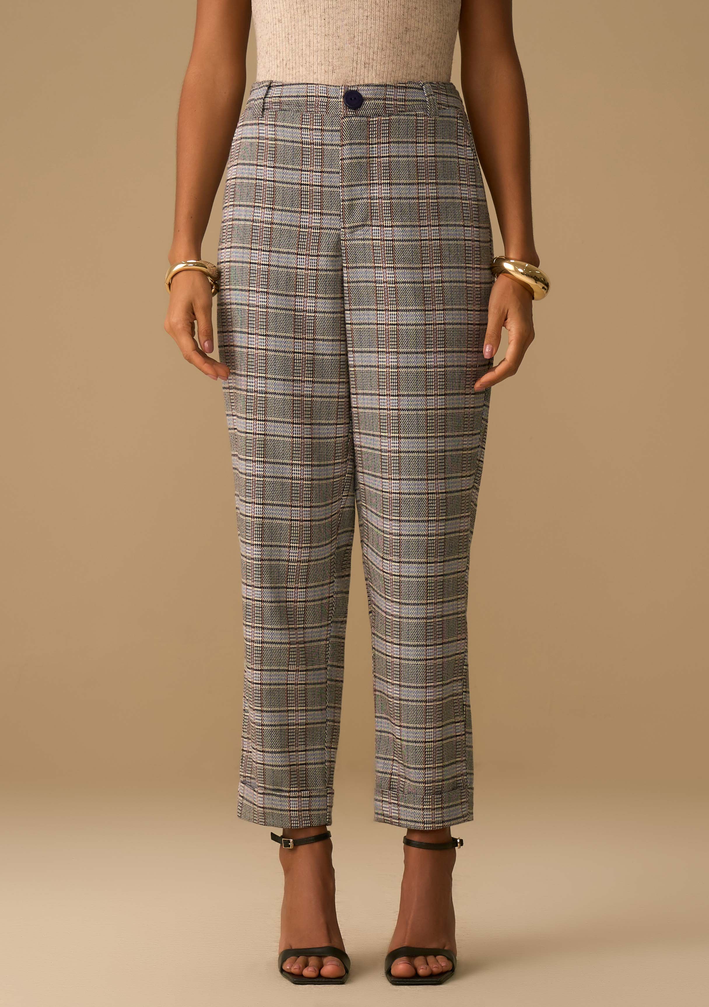 Pantalón Recto Tiro Alto