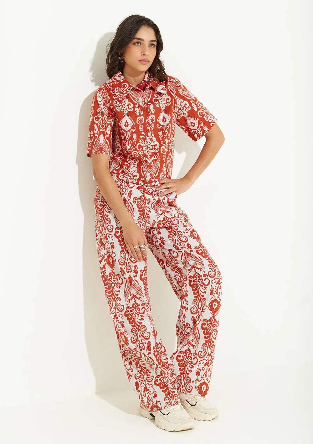 Pantalón Recto Tiro Alto