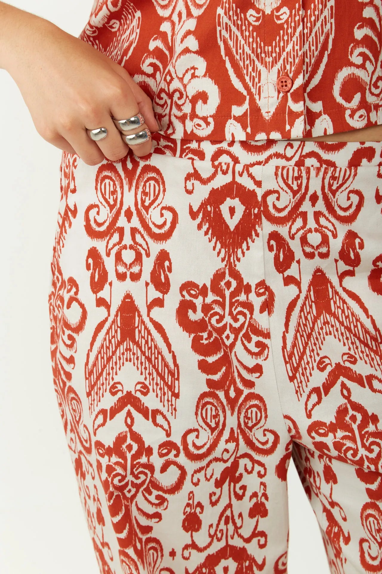 Pantalón Recto Tiro Alto