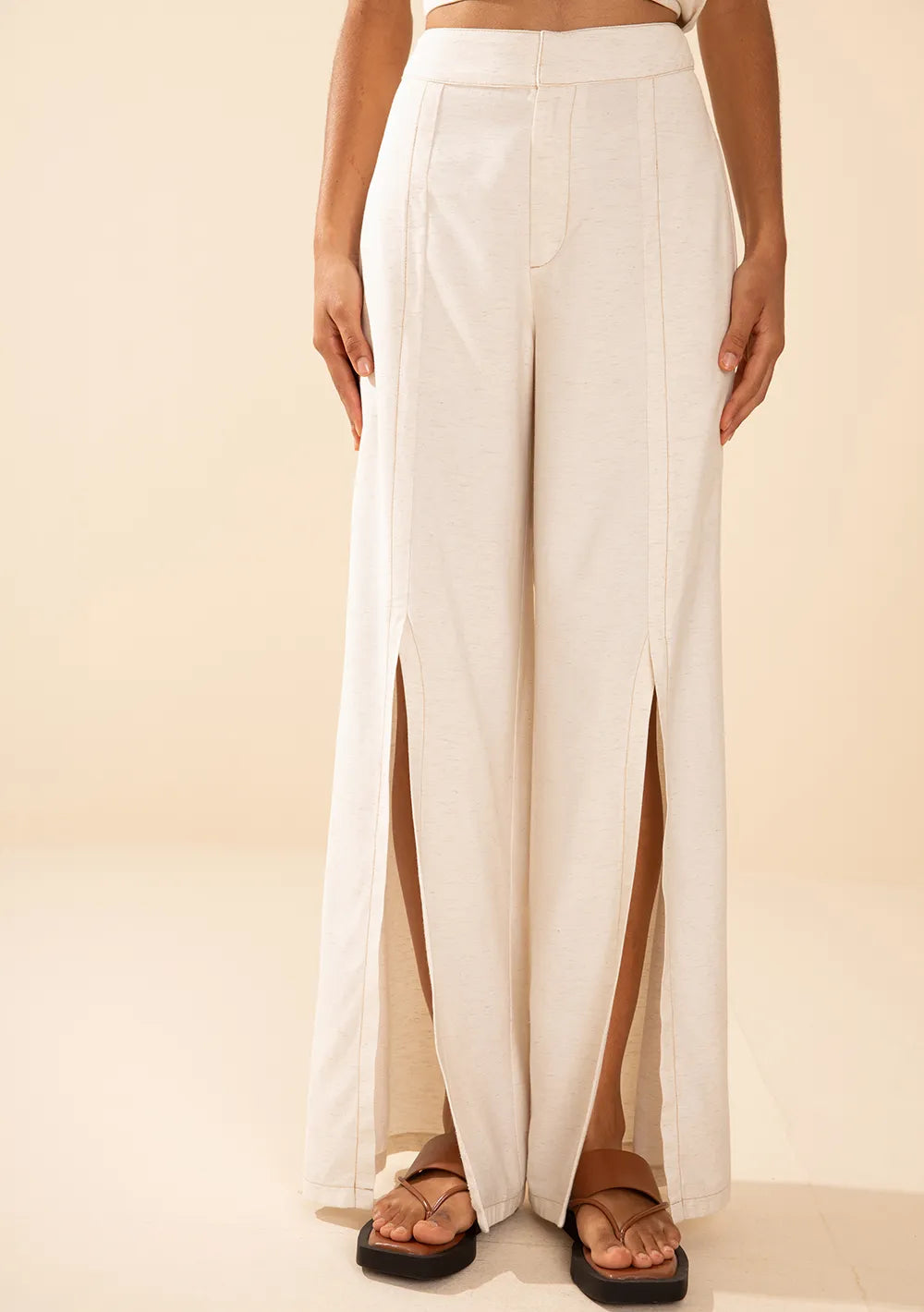 Pantalón Recto Tiro Alto