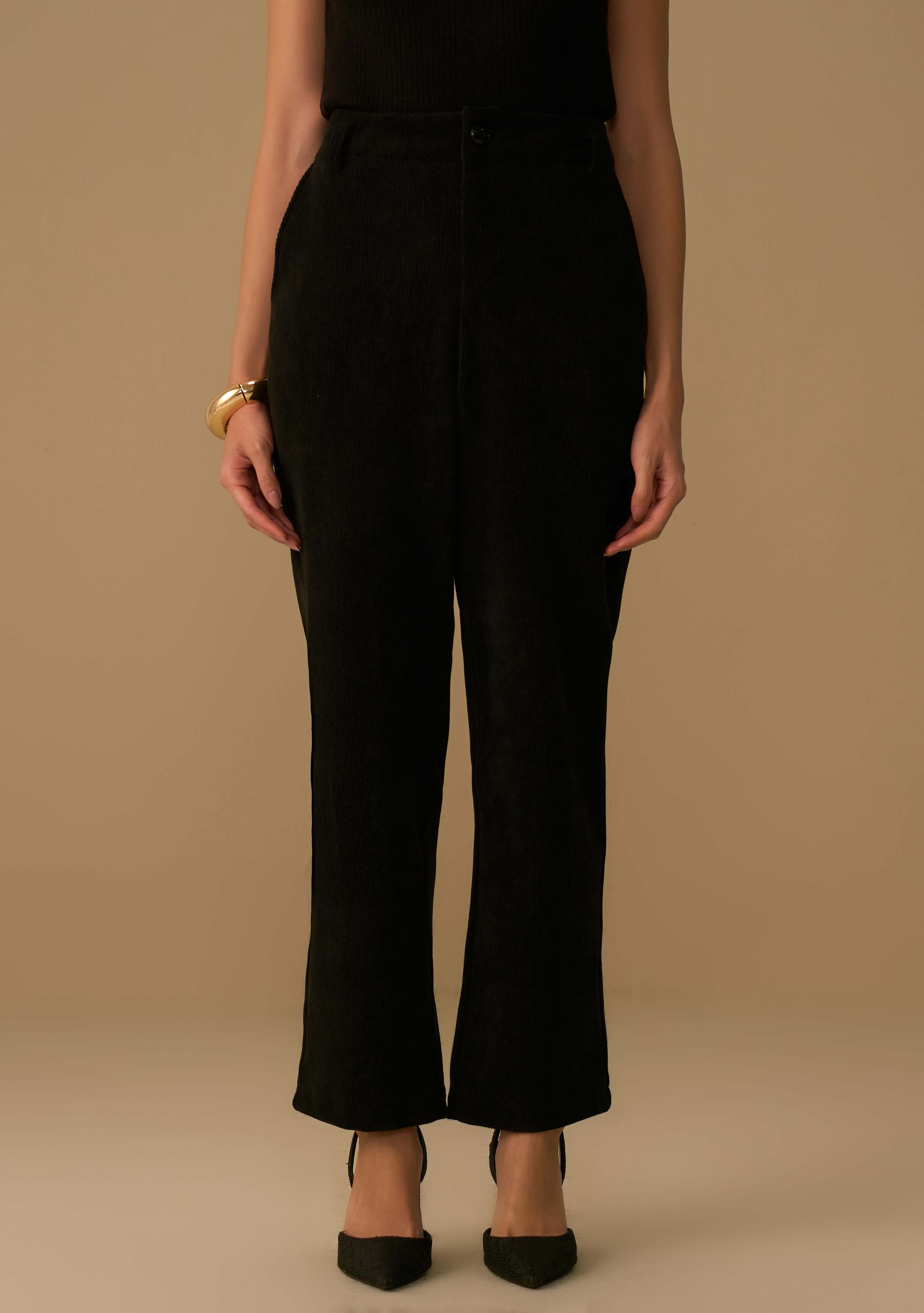 Pantalón Recto Tiro Alto