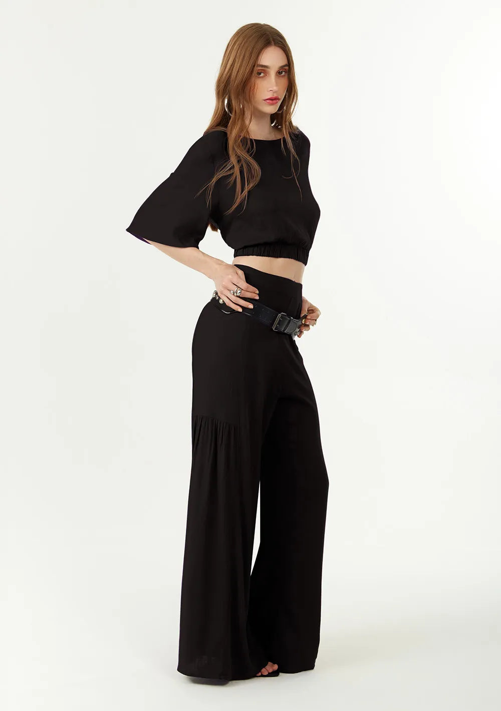 Pantalón Recto Tiro Alto