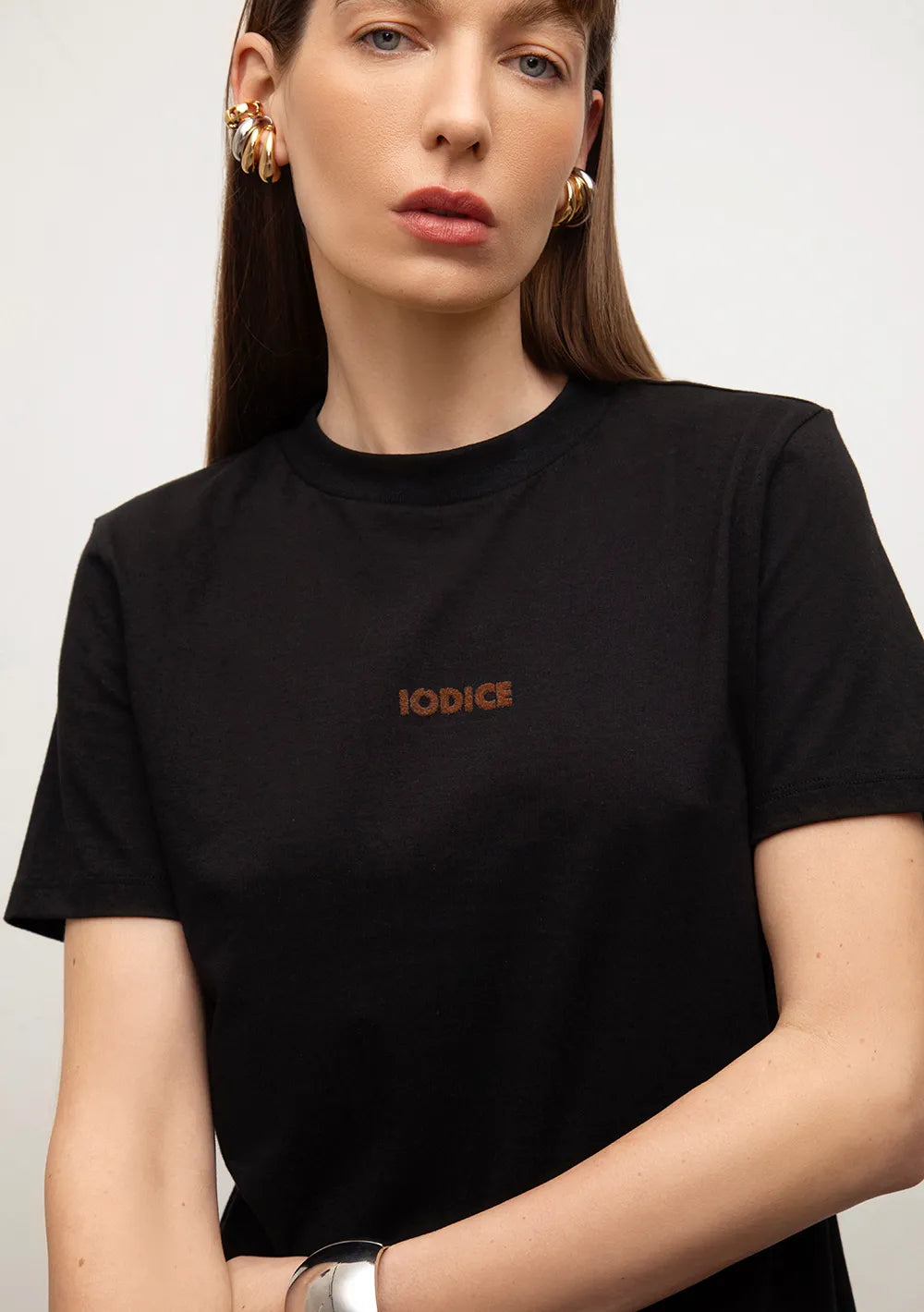 T-shirt Suelta Escote Canoa Mangas Cortas