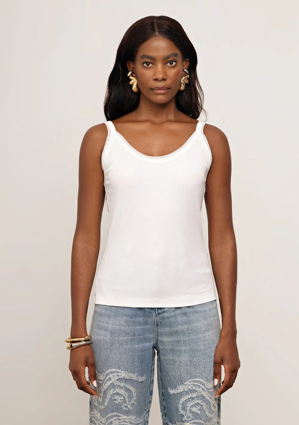 Camisilla Ajustada Escote Redondo