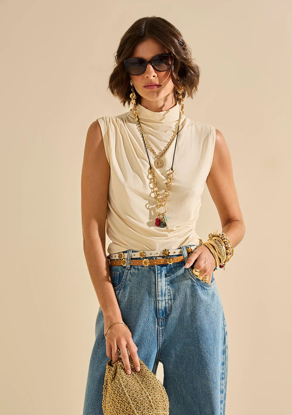 Camisilla Al Cuerpo Cuello Alto