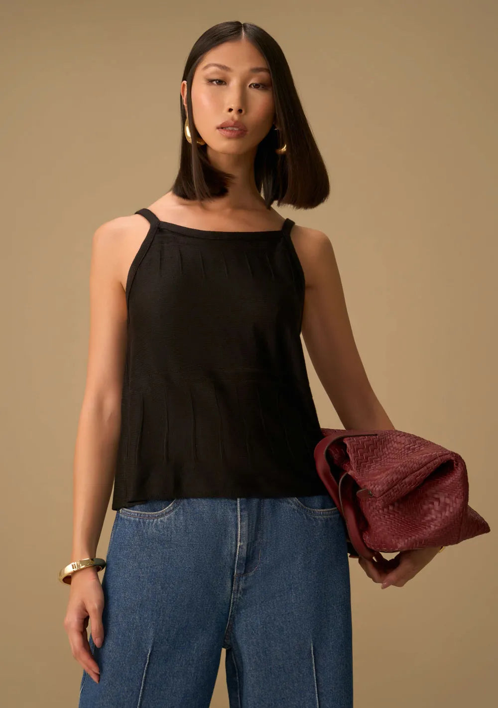 Camisilla Suelta Escote Cuadrado Cropped