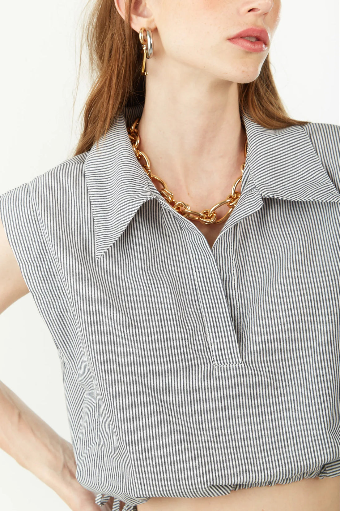 Camisilla Suelta Escote en V Cropped