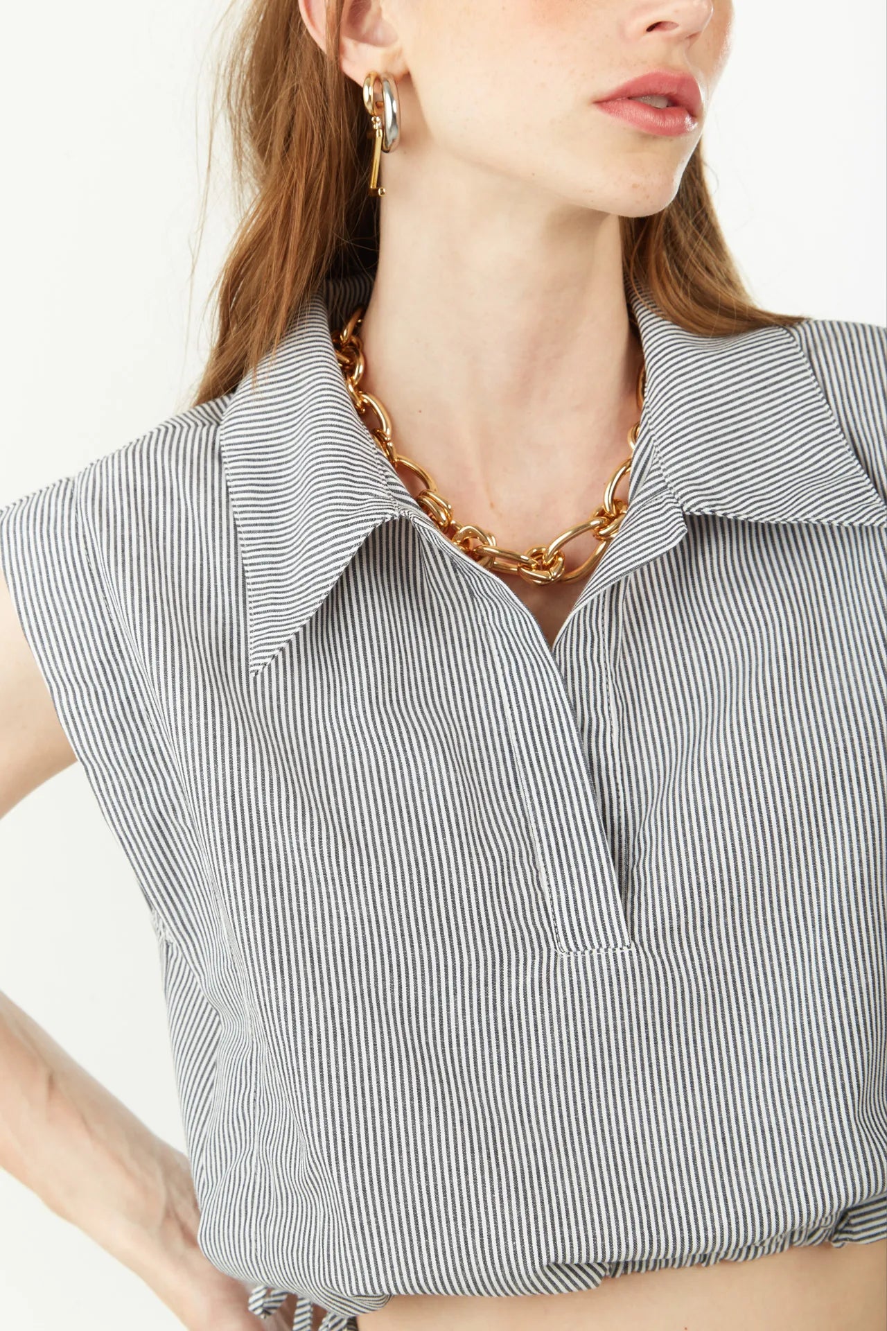 Camisilla Suelta Escote en V Cropped