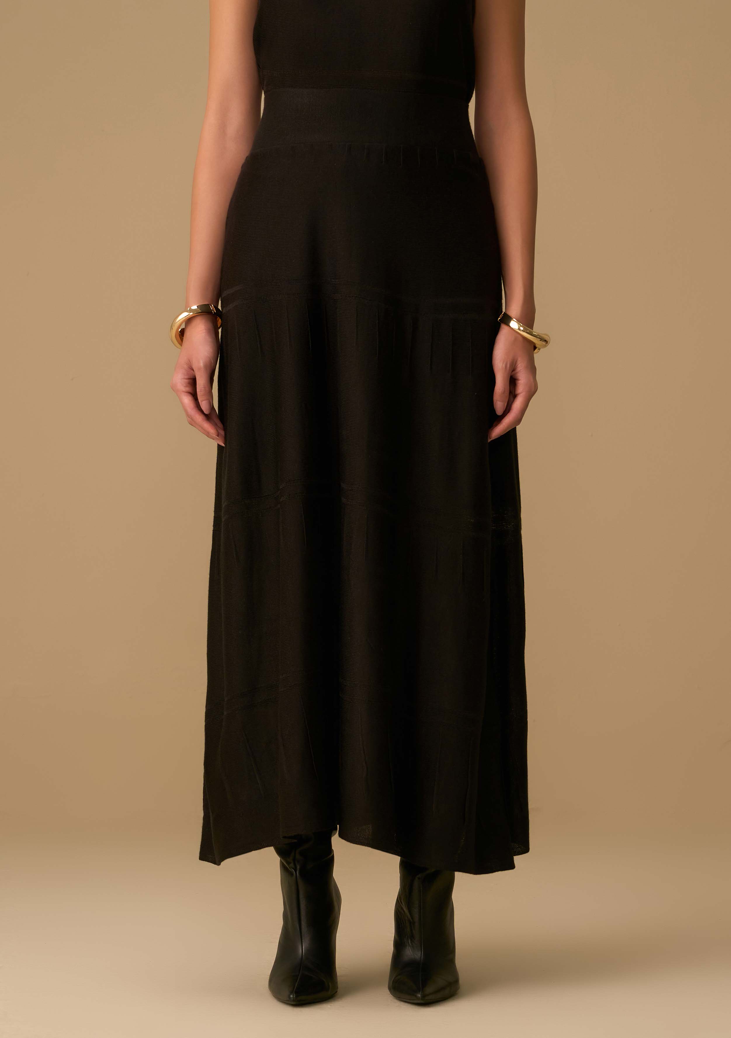 Pollera Evasé Tiro Alto Midi