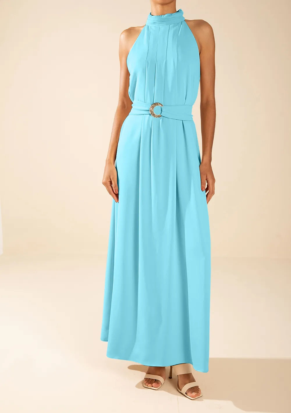 Vestido Suelto Cuello Alto