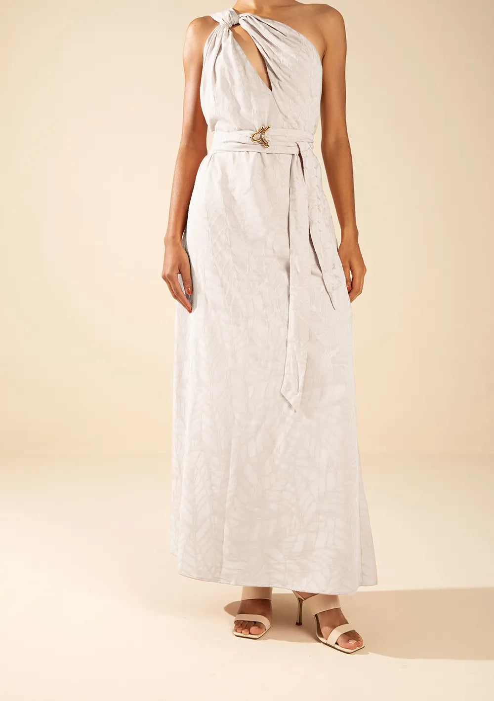 Vestido Suelto De Un Hombro Con Tirante