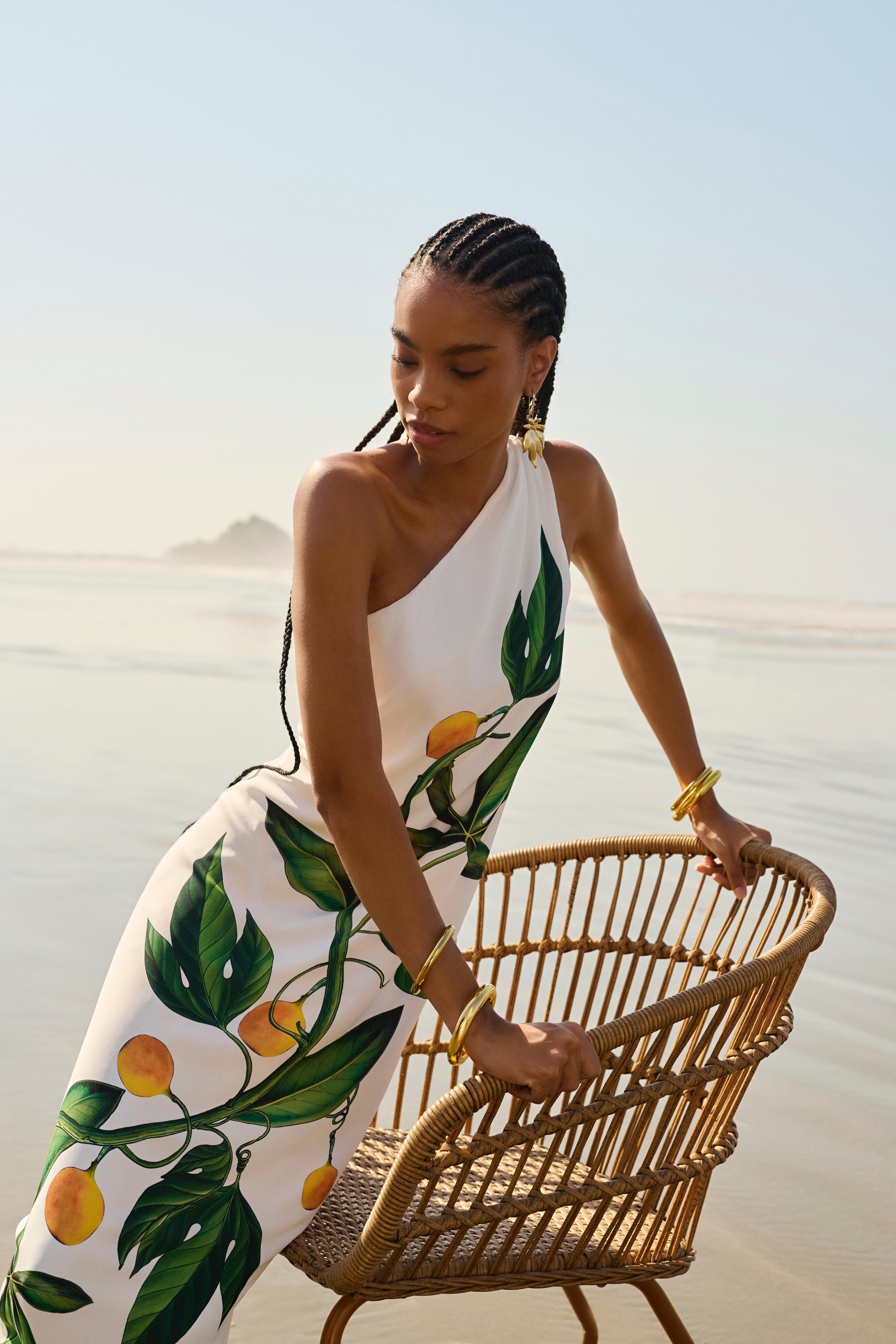 Vestido Suelto De Un Hombro Sin Mangas Largo