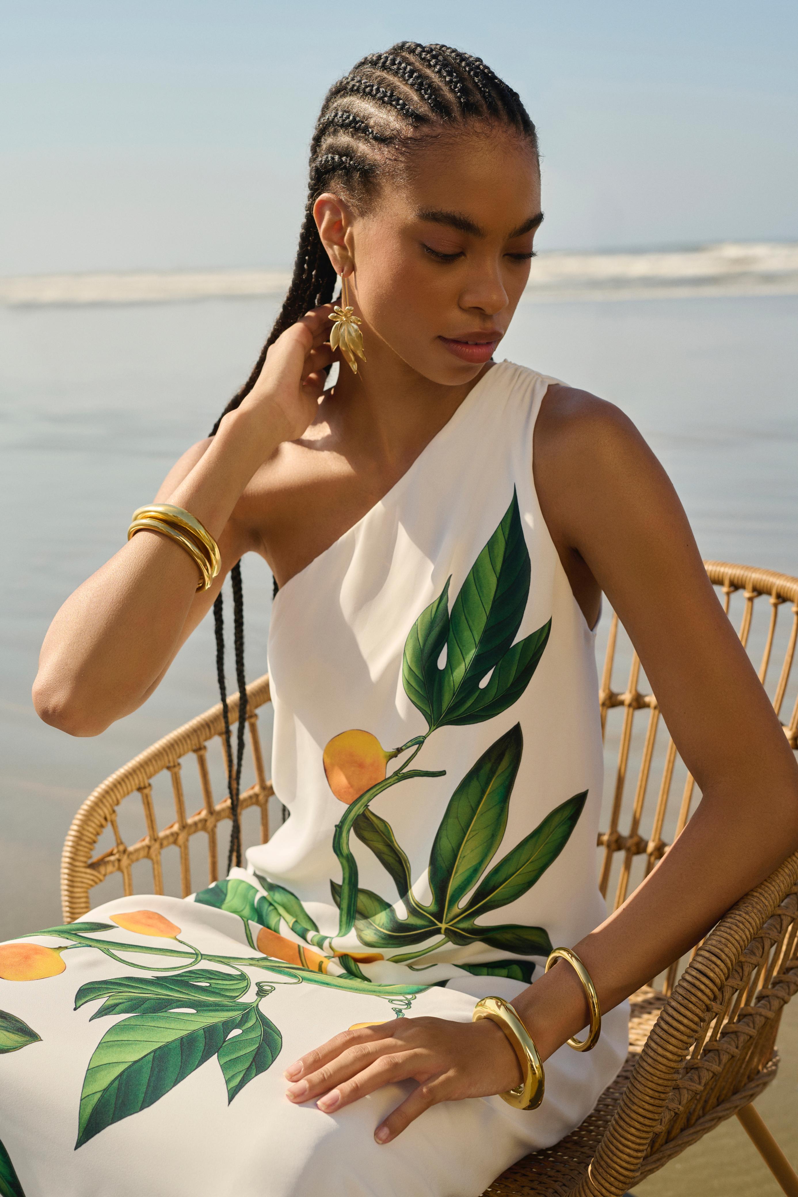 Vestido Suelto De Un Hombro Sin Mangas Largo