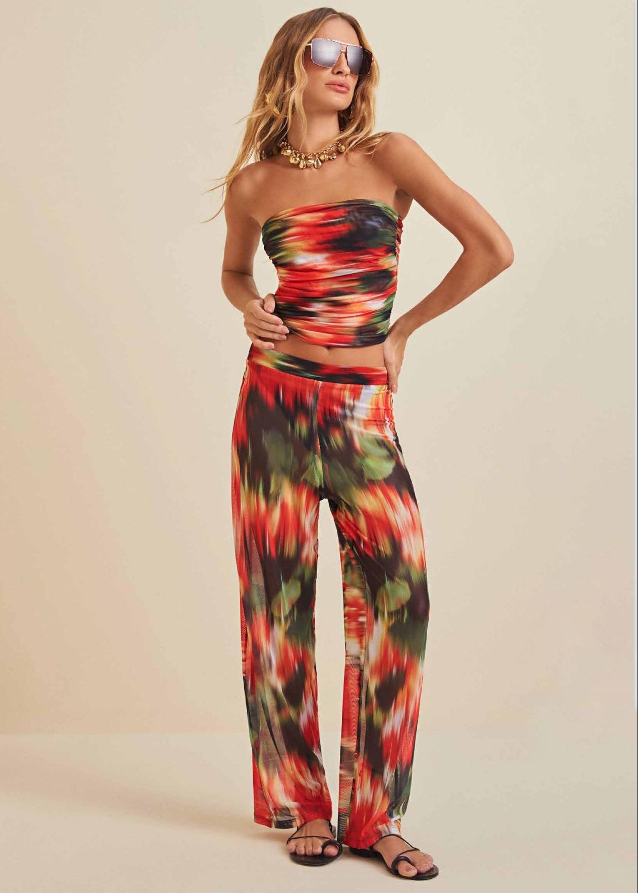 Top Justo Bandeau Con Fruncido