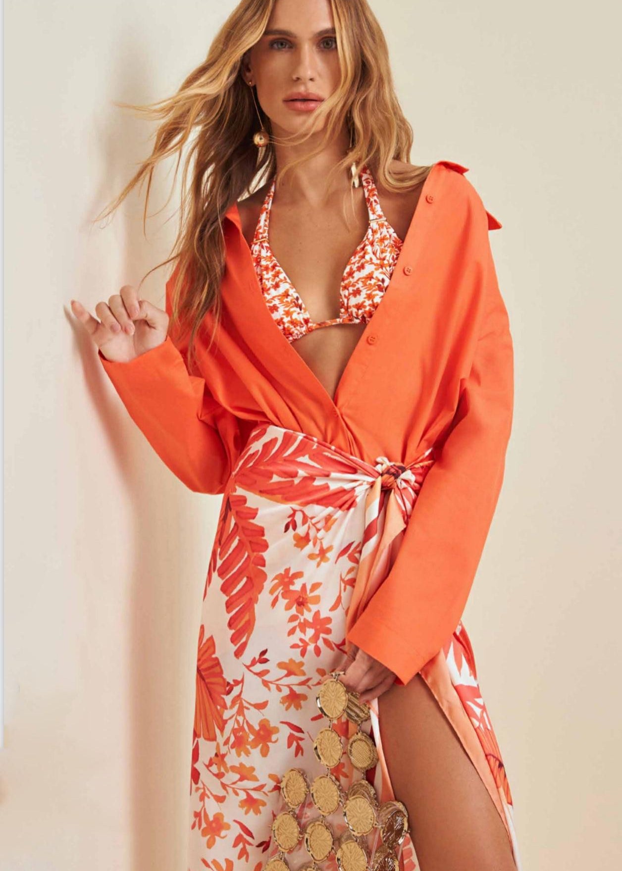 Camisa Mangas Largas Com Botoes