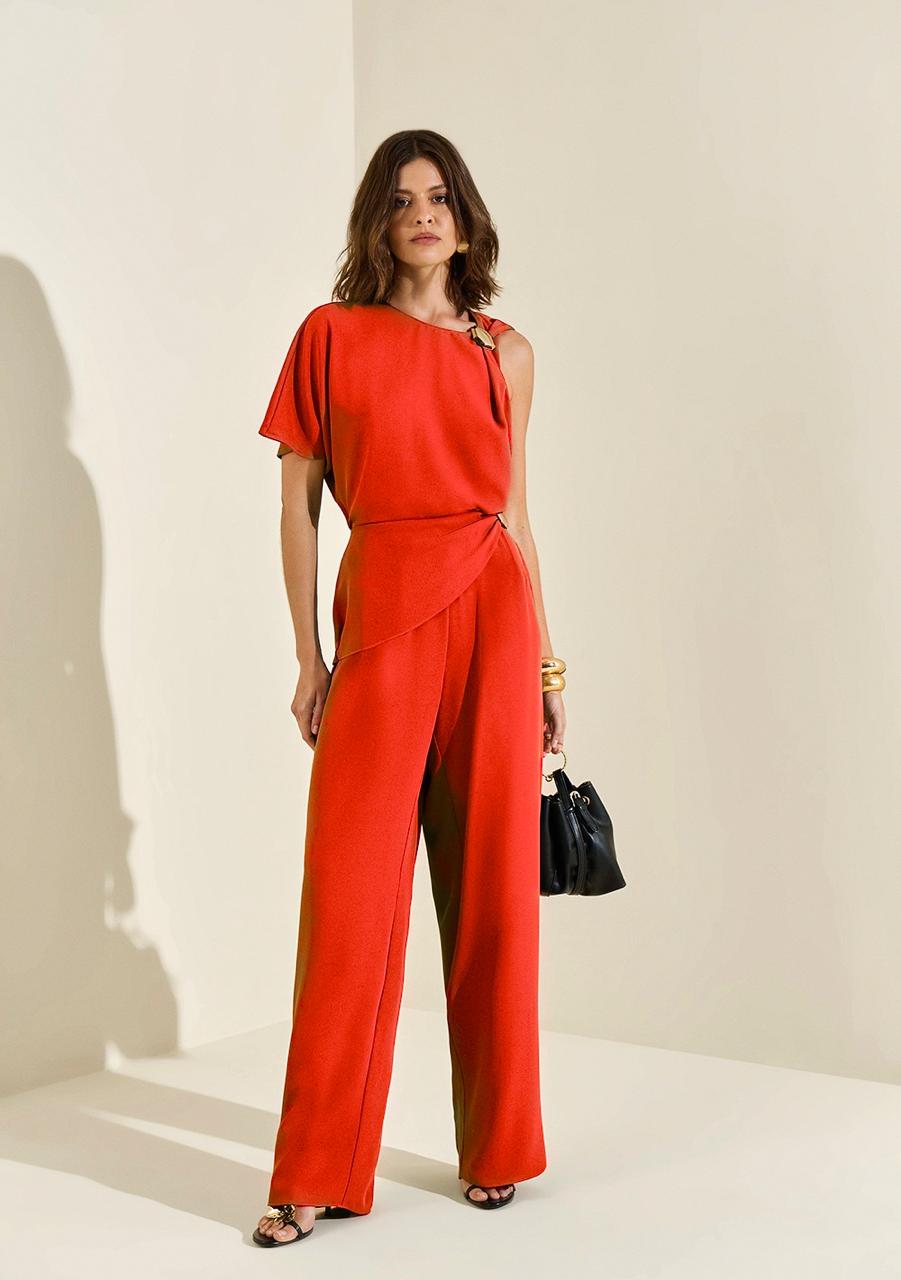 Blusa Suelta Escote Redondo Mangas Cortas